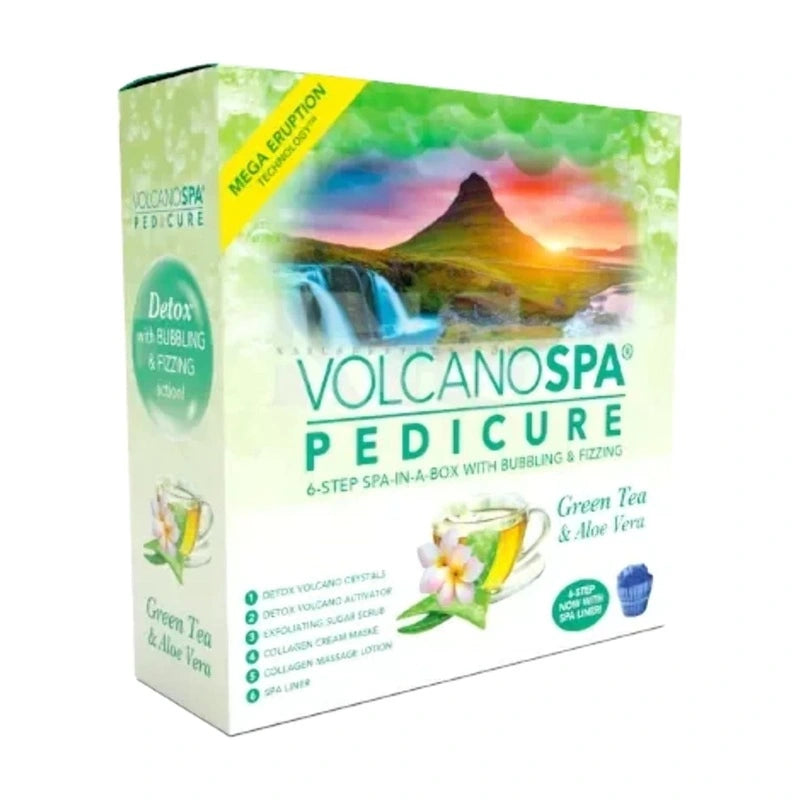 Volcano Pedicure Spa 6 Steps - Green Tea & Aloe Vera